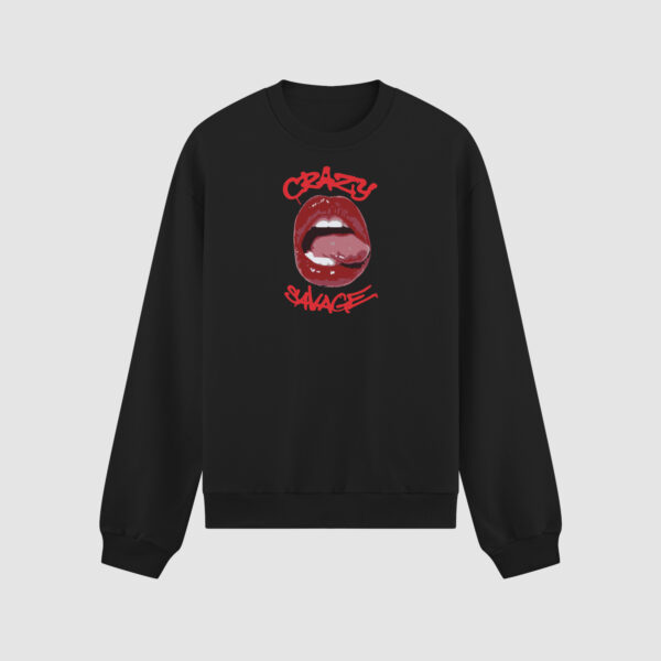 Bluza bez kaptura Crazy Savage Usta C00869