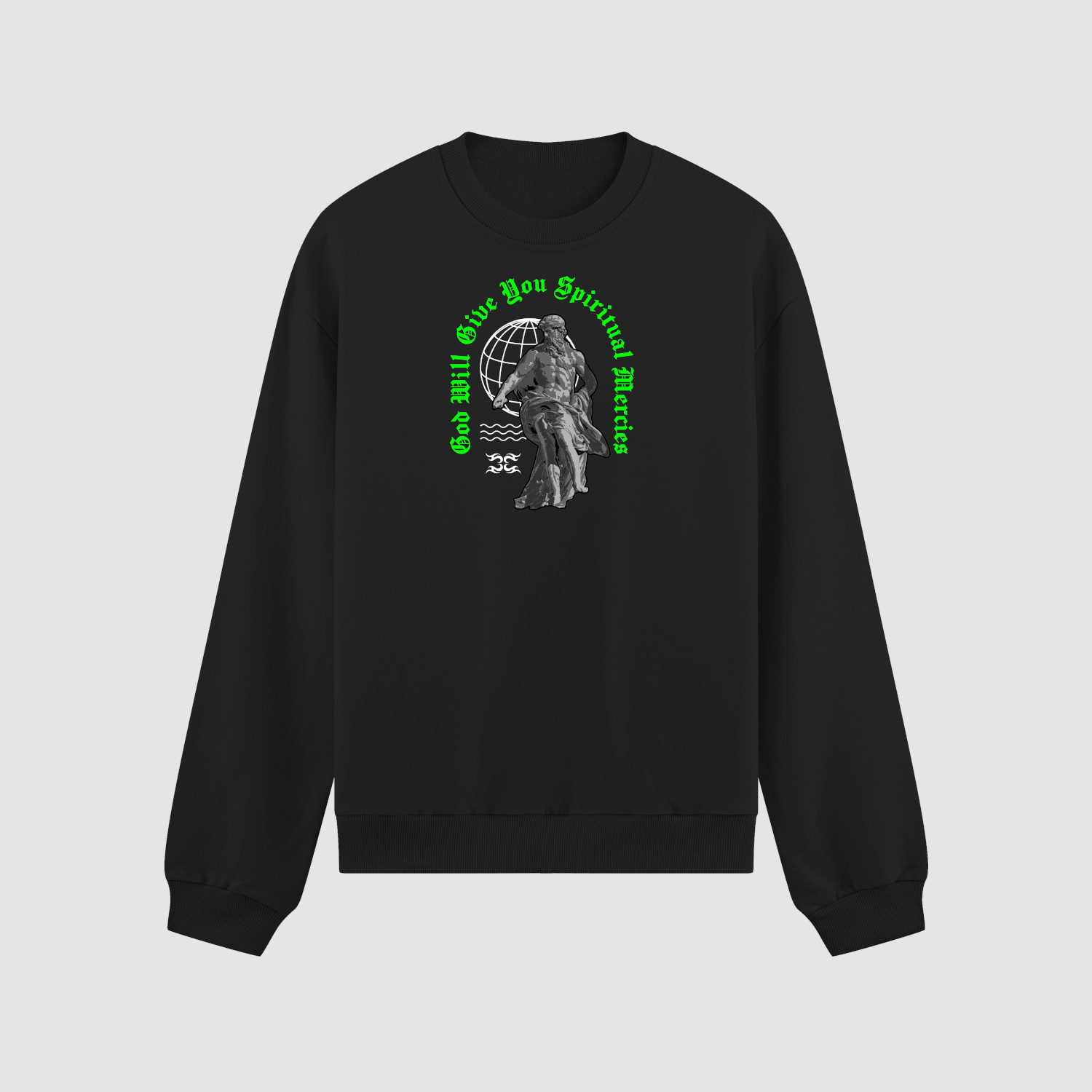crewneck Bluza bez kaptura Rzeźba Streetwear C00824 - obrazek 1