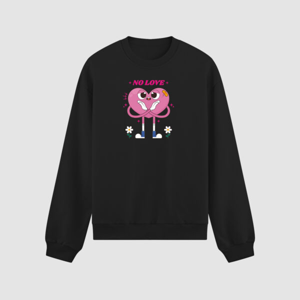 Bluza bez kaptura No Love Miłość C00901
