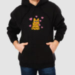 Bluza z kapturem Kot Tygrys Serduszka C00850 - obrazek 2