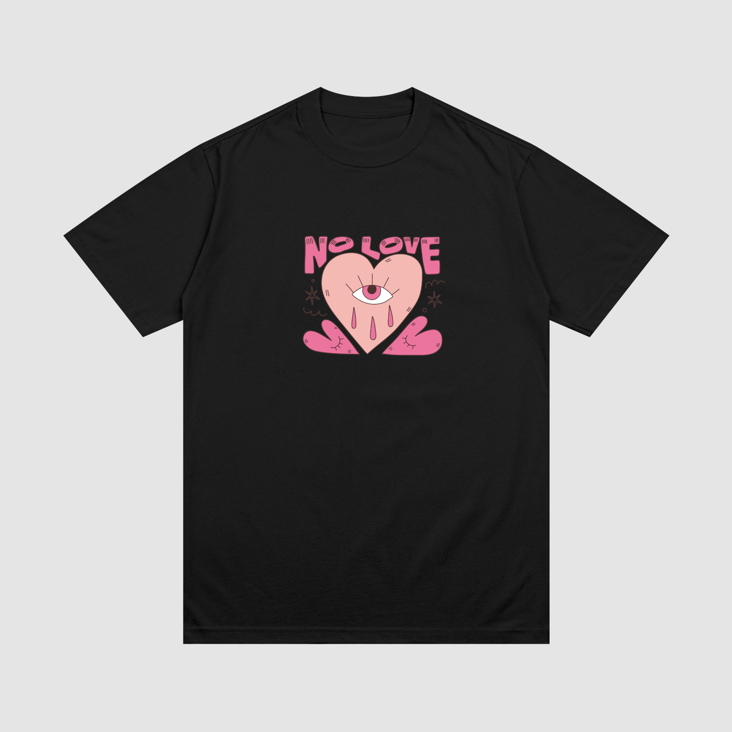 t-shirt Koszulka No Love Serce C00828 - obrazek 1