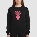 Bluza bez kaptura Różowe Kwiaty C00923 - obrazek 3