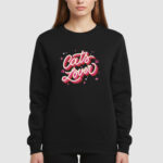 Bluza bez kaptura Cats Lover C00849 - obrazek 3